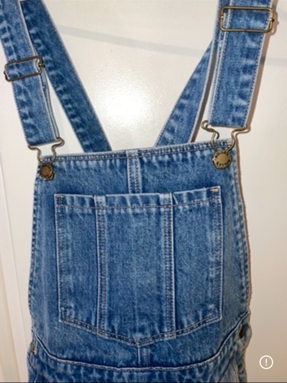 New! ROLLA'S Blue Mirange Cut Oft Denim Short Overalls Romper Shortalls💙 size 26 - Picture 5 of 8